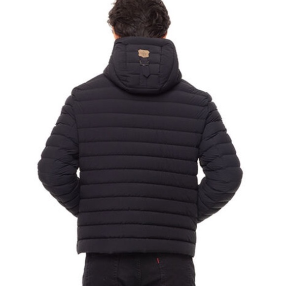 Mackage Ribbed Black Hooded Jacket - Picture 15 of 16